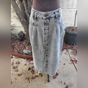 We the Free Gray denim midi skirt size 31